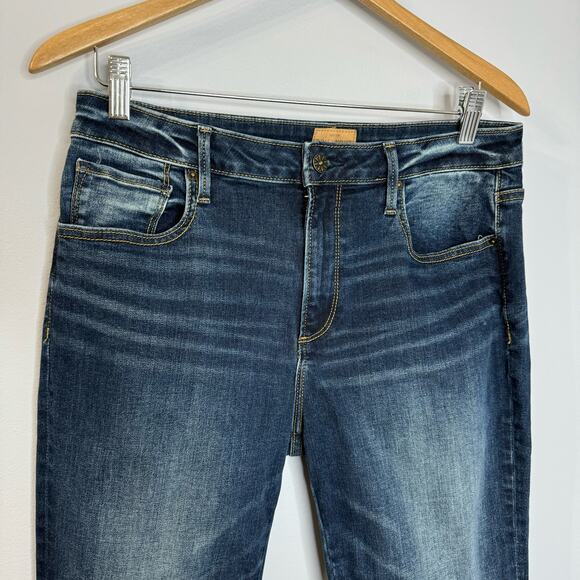 DRIFTWOOD Colette Embroidered Floral Cropped Jeans High Rise Women's 31 - Picture 2 of 11